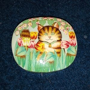 Handpainted in India vintage cat box